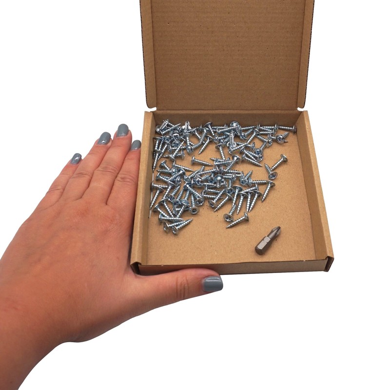 SKIR'CO (Pack of 100) Galvanised Steel 3.5 x 16mm Silver