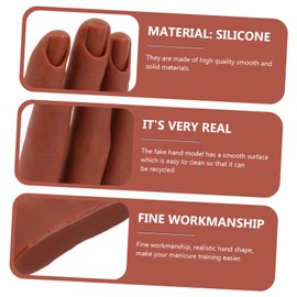 Ipetboom Realistic Hand Model for Nail Art Practice Manicure Supply Nail Art Accessory