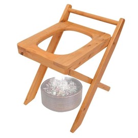 MOGUOBIN Wooden Steam Seat with Four Legs,Foldable Yoni Steamer Chair,Yoni Seat Kit,Anti-Skid Shower Stool,V Steam Seat Kit for Women V Cleaning and Tightening,Postpartum Care 15.7" H(No Steamer)