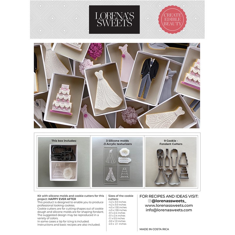 Lorena's Sweets Cookie Decoration Kit HAPPY EVER AFTER