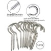 CL-Link 12Pcs Screw-in Hook Self-Tapping Screw Hooks Open Eye Hooks