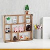 MITREL 17.7x15.7-Inch Shadow Box Shelf 9-Slot Rustic Wood Floating Shelves