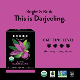 Choice Organics - Organic Black Tea Variety Pack Sampler (3 Pack) - Includes English Breakfast, Earl Grey, and Darjeeling Teas - Fair Trade - Compostable - 48 Organic Black Tea Bags