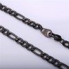 U7 Men's Chain Set 5mm Wide Ion plating Black Metal