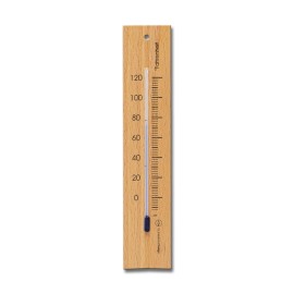 Hokco Analog Wall Thermometer Fahrenheit Scale Beech Wood 7.9 inch in 5 Finishes - Natural
