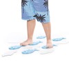 TATAY Fisch Aufkleber Anti-Rutsch Badewanne, aubergine, PVC, blau, 7.5 x