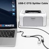 AIYEEN USB C Male to 2 USB Female Splitter Cable