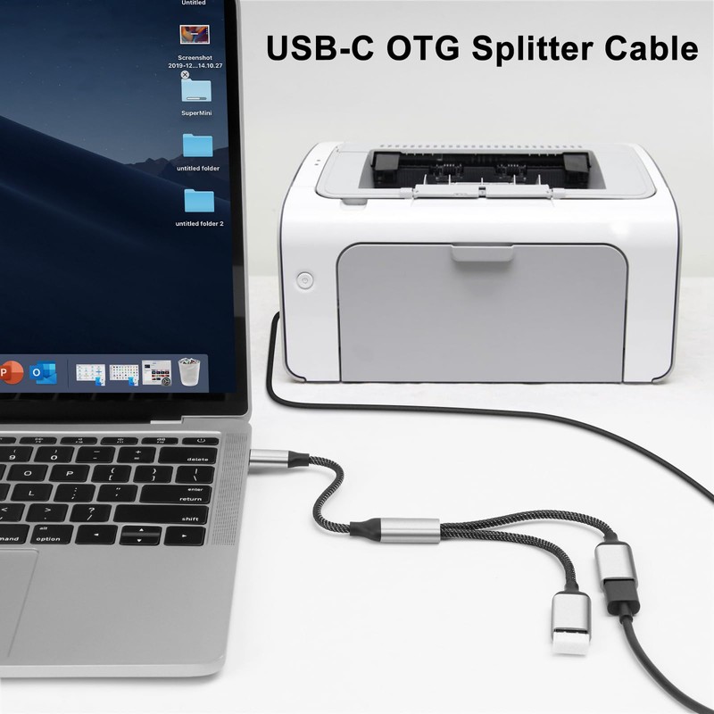 AIYEEN USB C Male to 2 USB Female Splitter Cable