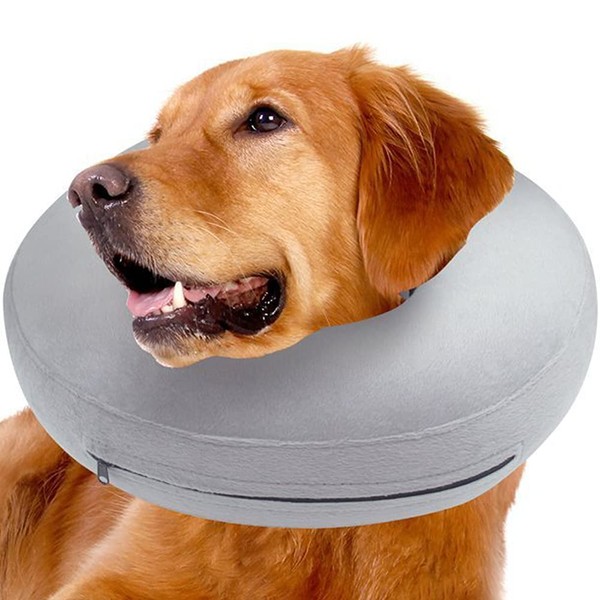 Bidason Elizabeth Collar, Dog, Inflatable Float, Collar, Soft, Velcro Tape,