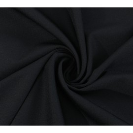 Nylon Spandex Matte Tricot Fabric Cut by The Yard | 62/63" Inches Wide 220GSM| 4 Way Stretch Fabric for Active Wear, Yoga Wear, Swimsuit and Tablecloth (Black)