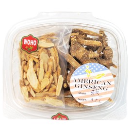 Woho Family Pack 171 American Ginseng Assorted Root 3oz +Free American Ginseng Slice Small 1oz