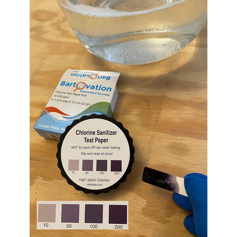 Chlorine Sani Test Strips for Food Service Restaurant Sanitizer Bleach
