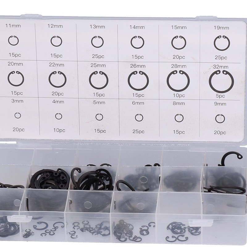 KIMISS 300PCS Snap Ring Assortment Kit, Internal Circlip Snap Retention