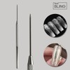 Glass art solid scratcher baguette churros nails embossed nails / 글라스아트 솔리드 스크래쳐 바게트 츄러스네일 엠보네일