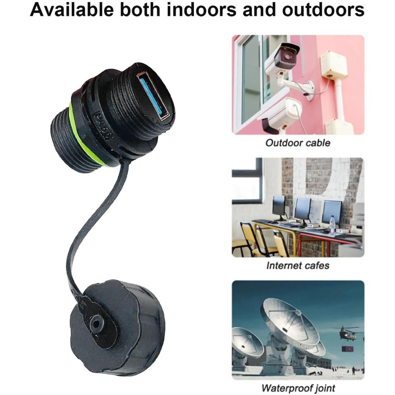 PENGLIN Pack of 2 Waterproof USB 3.0 Connector Female to