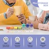 DJAPWPX Plastic Magnetic Weekly Pill Organizer, Removable Large Capacity Weekly
