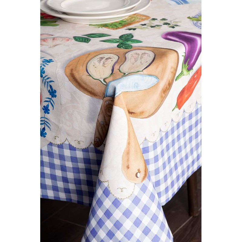 Maison d' Hermine Tablecloth 100% Cotton 140cmx180cm Washable Square Table