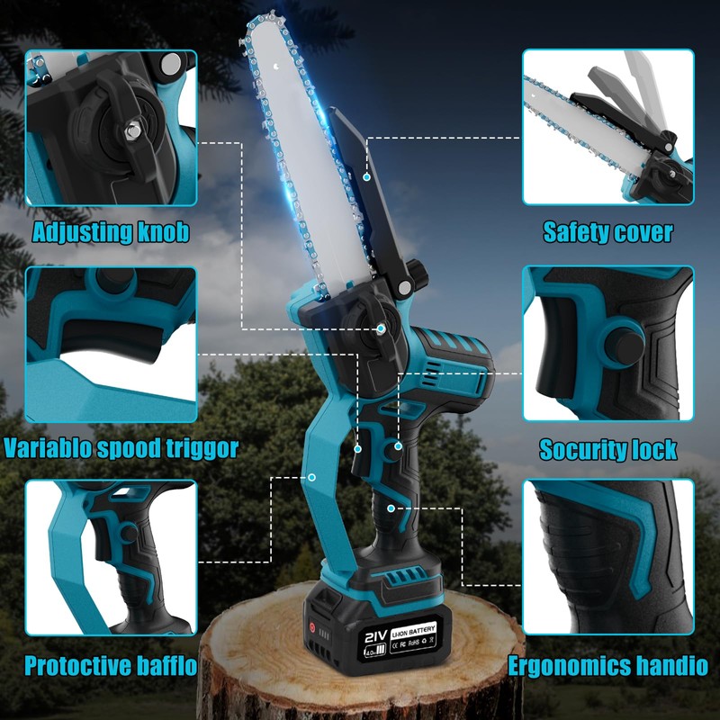 8 Inch Cordless Pole Saw for Makita 18V Battery (No