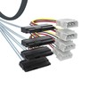 10Gtek® MiniSAS SFF-8643 to 4x SFF-8482 Cable, w/Power, 0.75 m