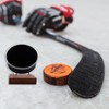 2 Sets Hockey Puck Display Case with Wooden Base Transparent