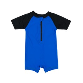Leveret Kids Baby Boys Girls One Piece Rashguard UPF 50+ Solid Navy/Black Size 18-24 Months