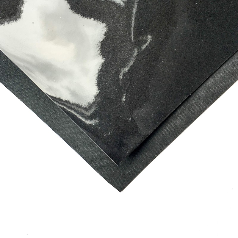 Piel de charol negro auténtico (negro, 30 x 60 cm)