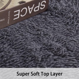 WuFulon Area Rug for Carpet Home Decor, Upgraded 4x5.3 Cute Fluffy Rug for Apartment Dorm Essentials for Teen Girls Kids, Shag Nursery Rugs for Baby Room Decorations 6.Tie-Dyed Pink