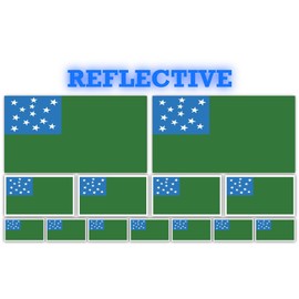 13 Pack the Vermont Republic Flags | (x2) 4x2 inch, (x4) 2x1 inch, (x7) 1x.5 inch flag stickers | Country State Flags Pack Stickers for Cars, Trucks, Laptops, Bikes, Toolboxes, Skateboards, Windows and More