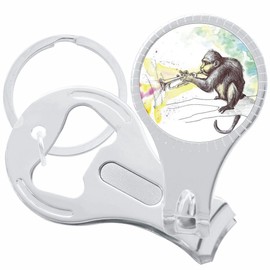 Monkey Trumpet Music Nail Clippers Plus Bottle Opener Keychain