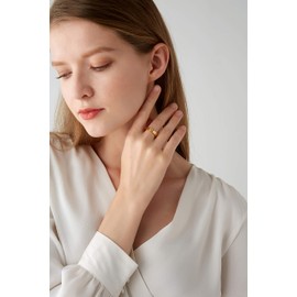 RUIQUAN 18K Gold Silver Rose Plated Love Ring Cubic Zirconia Promise Ring Wedding Band Jewelry Birthday Gifts for Women Teen Girls