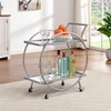 FirsTime & Co. Silver and Gray Odessa Bar Cart, American