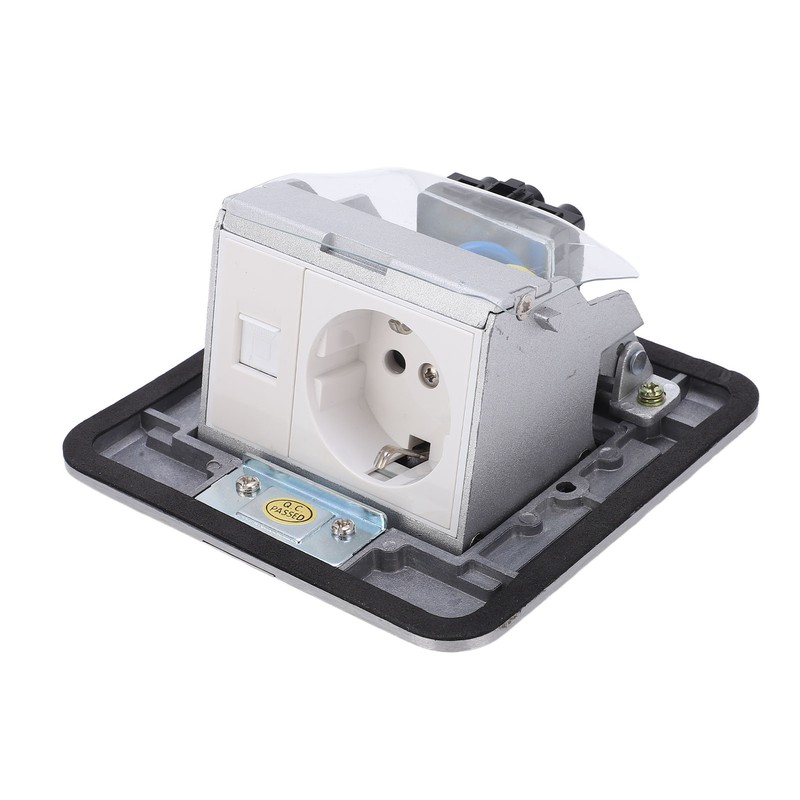 Floor Socket Waterproof Good Sealing Embedded Safe Practical Silver Bounce