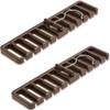 HIRAISM Belt Hanger Tie Hanger Stylish Storage 10 Pcs (Brown,