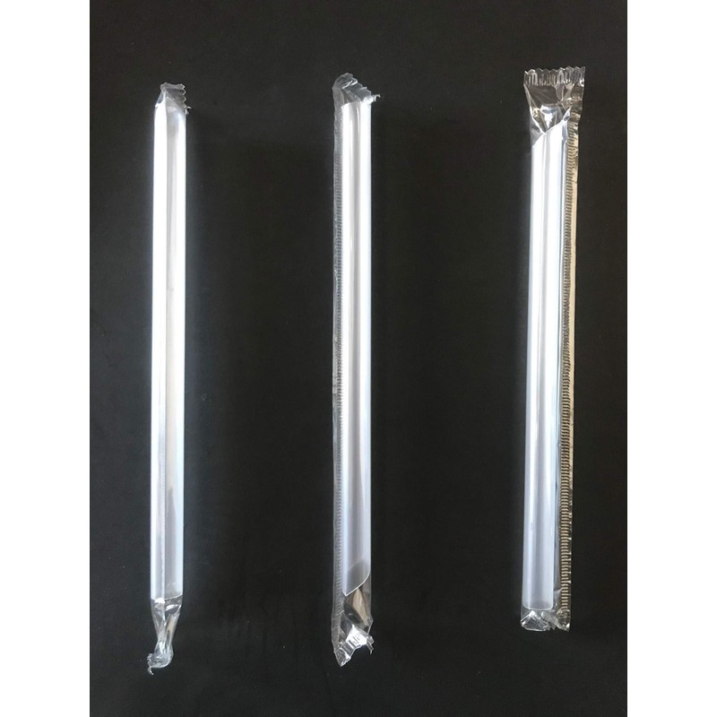 Extra Wide Individually Wrap Boba Bubble Tea Fat Drinking Straws,7-7/8"