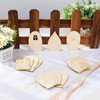 DAKFOOK 60 Pcs Mini Wooden Unpainted Fairy Doors, 6 Styles,