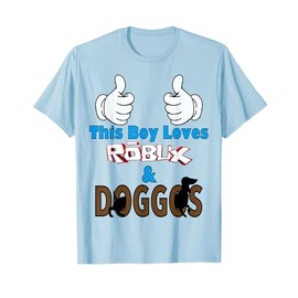 Funny this boy loves robux and doggos design for gamers T-Shirt