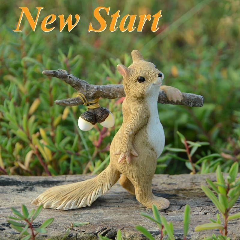 Gemmia Miniature Fairy Garden Squirrel Figurine- New Life Squirrel