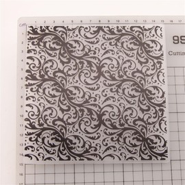 DIYology Filigree Background Texture Plastic Embossing Folders for Cards Making Swirls Leaves Embossing Letter Stencils for DIY Paper Crafts Scrapbooking Polymer Clay Texture Tools