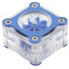 Water Cooling Flow Meter Transparent PMMA Computer Accessories G1/4 Thread(Blue