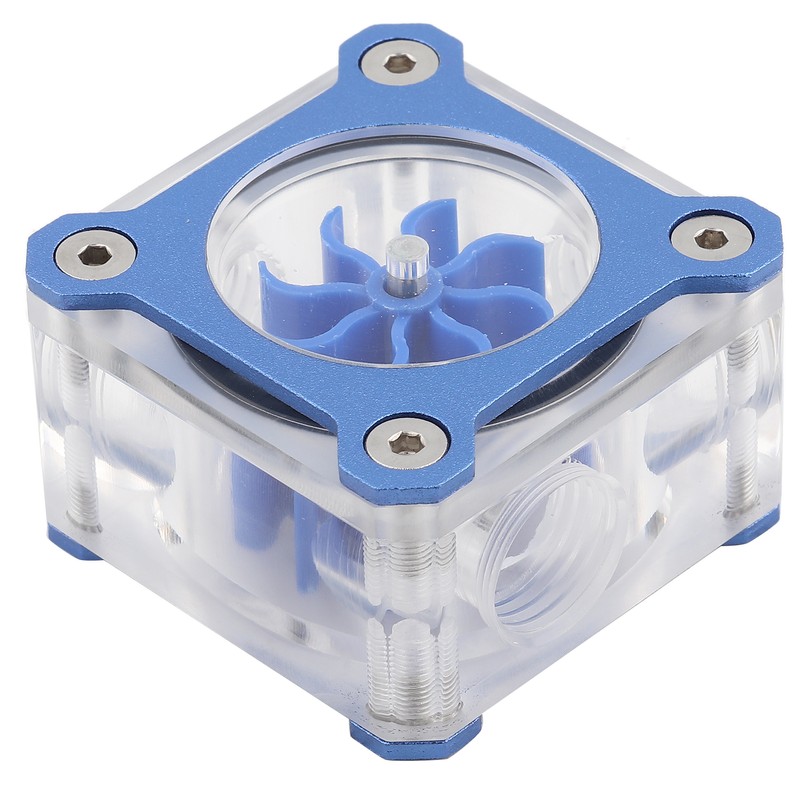 Water Cooling Flow Meter Transparent PMMA Computer Accessories G1/4 Thread(Blue