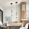 Sovinzert 4000K Modern Pendant Light, 15IN Spiral LED Pendant Lights