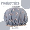 Shower Cap, Pack of 2 Satin Shower Caps, Waterproof Elastic