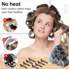 ヘアローラーセット 31個 18個 ヒートレスヘアローラー 3サイズ (2.55インチ 1.9インチ 1.4インチ) ブローアウトルック ロングヘア用