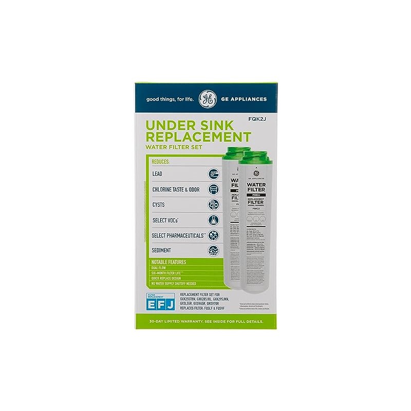 GE FQK2J Filtros de repuesto de agua potable de flujo