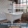 Aolemi 3 Handles Tub Shower Faucet Set with Valve Bathtub