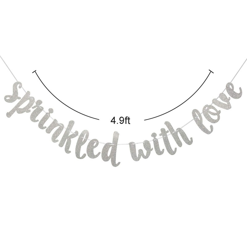 Sprinkled with Love Glitter Banner, Baby Sprinkle Banner, Baby Shower,