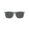 Coach HC8356 Sunglasses, Transparent Dark Grey/Dark Grey Solid, 56 mm