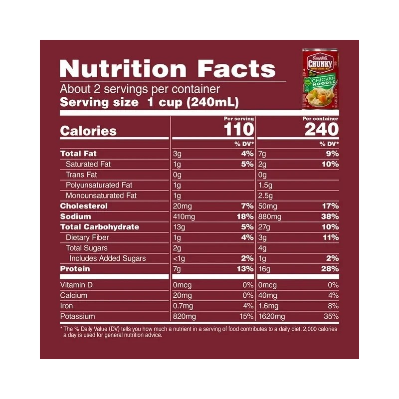 Campbell's 4 Cans Campbell's Chunky Soup Healthy Request Chicken Noodle