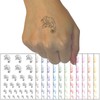 Veiled Chameleon Artsy Contour Line Temporary Tattoo Water Resistant Fake