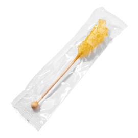 Candy Envy - 100 ct Gold Cafe Sugar Sticks Rock Candy - Individually Wrapped - Original Sugar Flavored